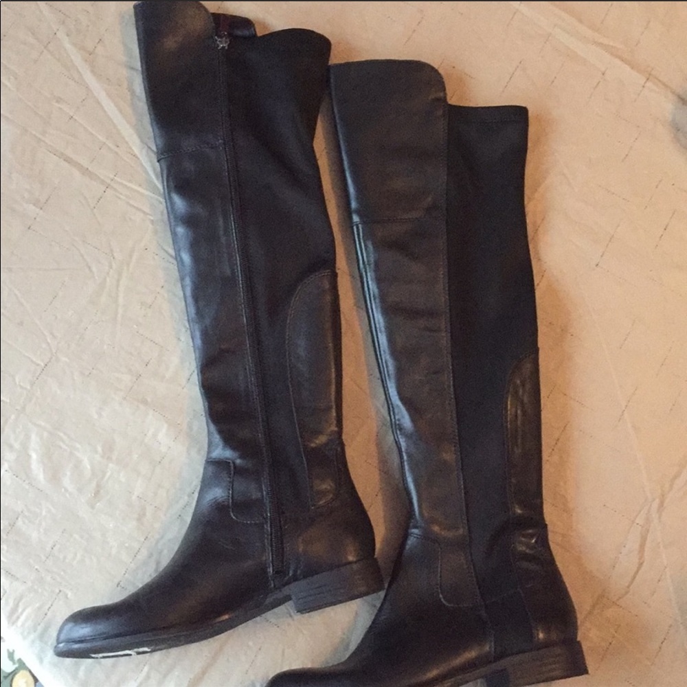 Franco Sarto Genuine Leather Over the Knee Boots